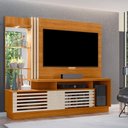 Ver imagem 3 de Home Theater Frizz Plus para TV até 60" 200cm MDP com LED Off White e Cinamomo Madetec Móveis
