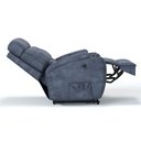Ver imagem 6 de Poltrona do Papai Reclinável com Elevador Lift Pós Cirurgico em Suede Cor Azul - Modelo Florença