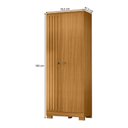 Ver imagem 4 de Guarda-Roupa Solteiro com 2 Portas e Chave 70,5cm Multimóveis CR35679 Madeirado