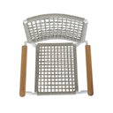Ver imagem 7 de Kit 4 Cadeiras Saint Tropez Estrutura Alumínio Assento Encosto Corda Náutica Cinza Braço Madeira