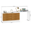 Ver imagem 5 de Cômoda com Escrivaninha em L com 6 Gavetas Leonie Yescasa