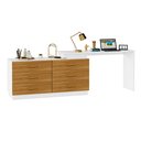 Ver imagem 3 de Cômoda com Escrivaninha em L com 6 Gavetas Leonie Yescasa