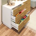 Ver mais imagens de Cômoda com Escrivaninha em L com 6 Gavetas Leonie Yescasa