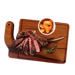 Tábua para Churrasco Gourmet Elegance em Madeira Maciça com Pés Emborrachados - 4