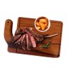 Tábua para Churrasco Gourmet Elegance em Madeira Maciça com Pés Emborrachados - 4