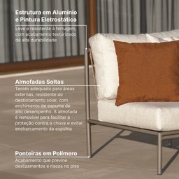 Sofá Módulo sem Braços 70cm Refúgio Cabecasa Madeiramadeira - 3