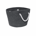 Ver imagem 1 de Cesto Square Gist Cotton Grey Alça 22 Cm Mimo