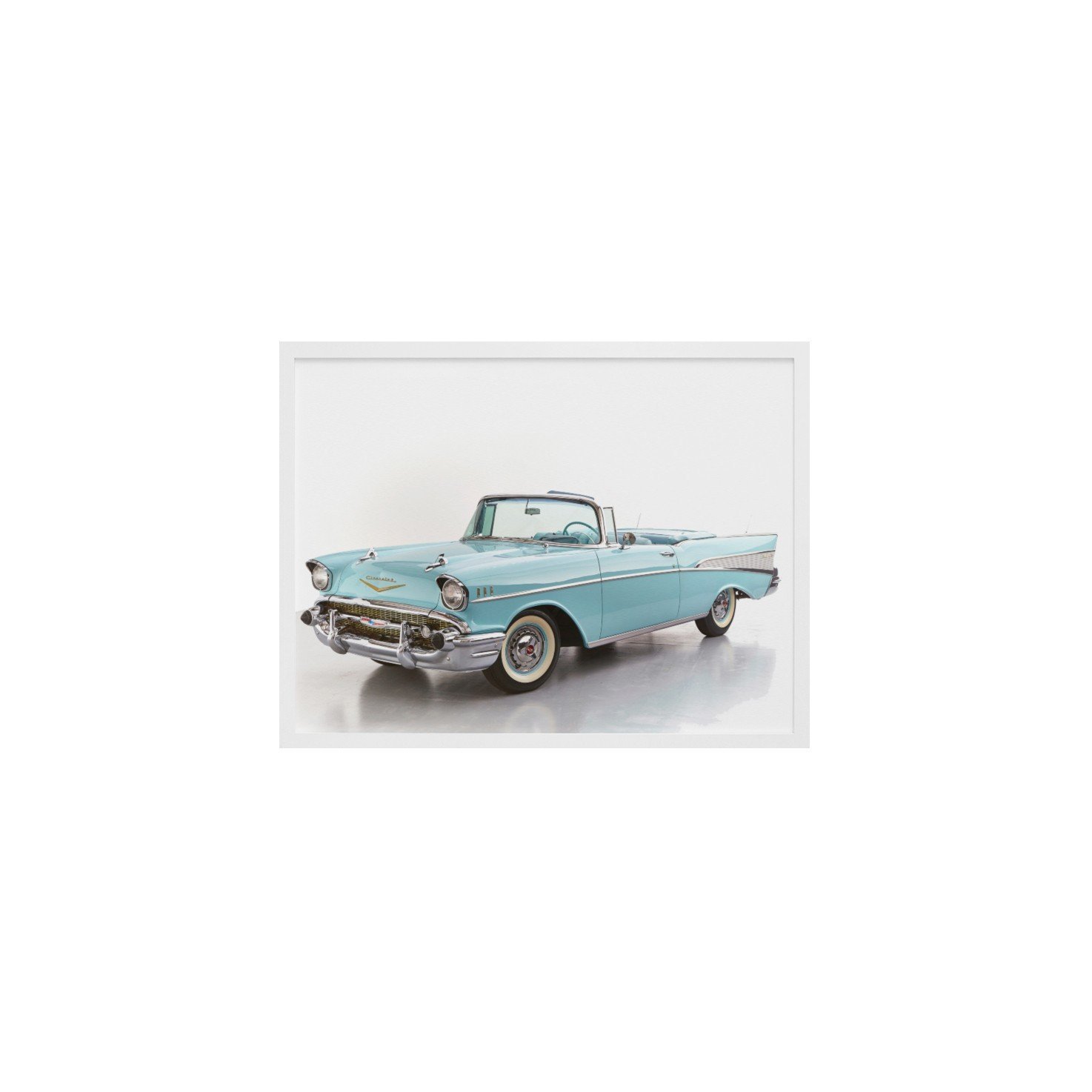 Quadro com moldura Carros Old Car Blue