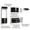 Ver imagem 4 de Cozinha Completa Madesa Agata 290002 com Armário e Balcão (Sem Tampo e Pia) Branco/Preto Cor:Branco/