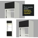 Ver mais imagens de Cozinha Completa Madesa Agata 290002 com Armário e Balcão (Sem Tampo e Pia) Branco/Preto Cor:Branco/