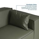 Ver mais imagens de Conjunto Sofá 260cm e Puff 100cm Baobá CabeCasa MadeiraOriginals Verde Courino Musgo