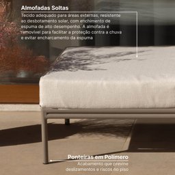 Módulo Puff 70x70cm Refúgio Cabecasa Madeiramadeira - 3