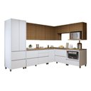 Ver imagem 3 de Cozinha Completa Modulada 9 Peças 11 Portas 8 Gavetas Norten Branco/Nature