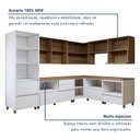 Ver imagem 7 de Cozinha Completa Modulada 9 Peças 11 Portas 8 Gavetas Norten Branco/Nature