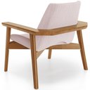 Ver imagem 4 de Kit 02 Poltronas Decorativa para Sala de Estar Living Base Madeira Becker L02 Bouclê Rosê - Lyam