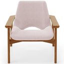 Ver imagem 5 de Kit 02 Poltronas Decorativa para Sala de Estar Living Base Madeira Becker L02 Bouclê Rosê - Lyam