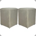 Ver imagem 1 de Kit 2 Puff Dado Decorativo para Sala Quarto Penteadeira Suede Cores