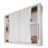 Guarda Roupa Geom 100% Mdf com Espelhos 2 Portas 6 Gavetas Branco - 1