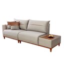Ver imagem 4 de Sofá Living 3 Lugares Veludo Trento com Mesa de Apoio
