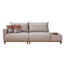 Ver imagem 2 de Sofá Living 3 Lugares Veludo Trento com Mesa de Apoio