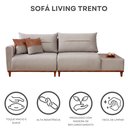 Ver imagem 5 de Sofá Living 3 Lugares Veludo Trento com Mesa de Apoio
