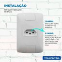 Ver imagem 3 de Kit 10 Cj 4x2 1 Tomada 2p+t Tramontina Aria 10 a 250 V