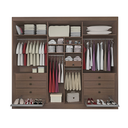 Ver imagem 3 de Guarda Roupa Casal Athos Ripado 6 Portas Mdf Castanho