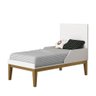 Berço Mini Cama Classic Branco Fosco com Pés Amadeirado - Reller Móveis Branco Fosco - 2
