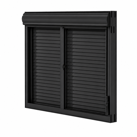 Janela Persiana Integrada Alumasa Alumínio 120x120 cm Preto