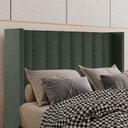 Ver imagem 7 de Cabeceira Casal 138 cm Barcell Veludo Verde Soon