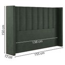 Ver imagem 4 de Cabeceira Casal 138 cm Barcell Veludo Verde Soon