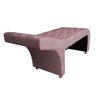 Maca estética capitonê com escada e almofada Veludo Rosê - Ninho Decor - 4