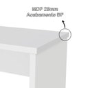Ver imagem 5 de Escrivaninha Mesa Escritório Minimalista com com Chave 2 Gavetas 90,8cm Branco