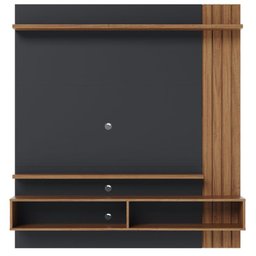 Painel para Tv Home Suspenso Juriti 1.5 Noce Milano Preto Acetinado – Colibri - 3