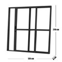 Ver imagem 3 de Porta Sacada de Alumínio 2 Folhas 210 X 120cm com Fechadura Linha 25