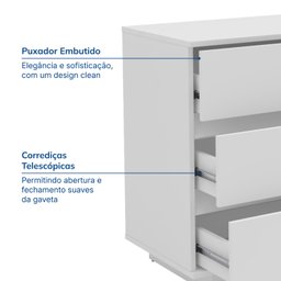 Mesa para Escritório Diretor em L 6 Gavetas Oring Cabecasa - 6