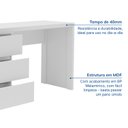 Ver imagem 7 de Escrivaninha em L ou Reta 140cm 6 Gavetas Oring CabeCasa MadeiraOriginals