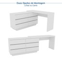 Ver imagem 5 de Escrivaninha em L ou Reta Oring 6 Gavetas 230cm CabeCasa MadeiraOriginals Branco