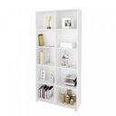 Ver imagem 6 de Conjunto 2 Peças com Escrivaninha em L com Nichos e 3 Gavetas e Estante Clean com 10 Olmo Branco Artany