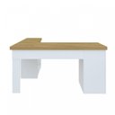 Ver imagem 3 de Conjunto 2 Peças com Escrivaninha em L com Nichos e 3 Gavetas e Estante Clean com 10 Olmo Branco Artany
