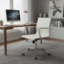 Ver imagem 1 de Cadeira Escritório Home Office Giratória Baixa Moderna Esteirinha Rivatti