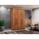 Ver imagem 1 de Guarda-roupa Solteiro Recife com Pé 4 Portas 2 Gavetas Cinamomo