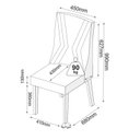Ver imagem 4 de Mesa de Jantar Retangular 200x90 Haven com 8 Cadeiras em Madeira Maciça Topazio Bege/Mel/Off Whiti/D