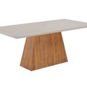 Ver imagem 5 de Mesa de Jantar Retangular 200x90 Haven com 8 Cadeiras em Madeira Maciça Topazio Bege/Mel/Off Whiti/D
