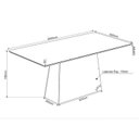 Ver imagem 3 de Mesa de Jantar Retangular 200x90 Haven com 8 Cadeiras em Madeira Maciça Topazio Bege/Mel/Off Whiti/D
