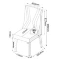 Ver imagem 4 de Mesa de Jantar Retangular 200x90 Haven com 8 Cadeiras em Madeira Maciça Topazio Cinza/Mel/Grafite/Linho. Inox/Chumbo