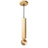 Luminária Pendente Cilindro Tubo de Madeira Maciça 1 Metro E27 Lustre Cor Natural Moderno Ideal para - 1