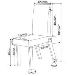 Mesa de Jantar Retangular 200x90 Noble com 8 Cadeiras Iza - 4