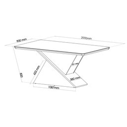 Mesa de Jantar Retangular 200x90 Noble com 8 Cadeiras Iza - 3