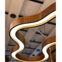 Ver imagem 2 de Lustre Pendente Anel Led 2700k 80cm Madeira e Acrílico